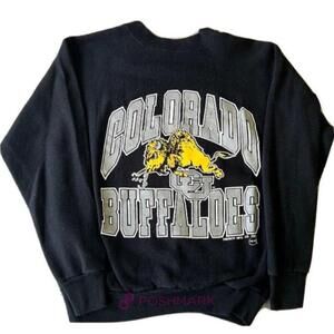 Colorado Buffaloes Ncaa 80S Raglan University Cu Sweatshirt Retro Teresaf